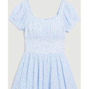 Hollister Like New Blue and White Floral Romper